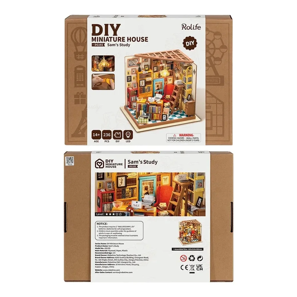 Rolife DIY Miniature House - Sam's Study DG102 (SEALED / NEW) - Picture 7 of 9
